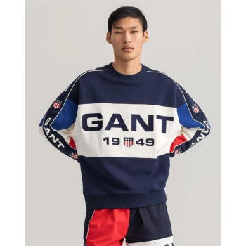 Gant Retro Shield Crew Neck Sweatshirt - Blue