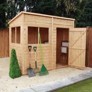 Mercia Premium Shiplap T&G Pent Shed - 8' x 4'