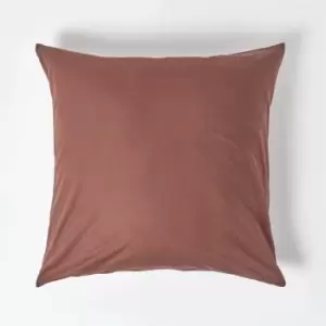 HOMESCAPES Chocolate Continental Egyptian Cotton Pillowcase 200 Thread Count, 80 x 80cm - Chocolate - Chocolate