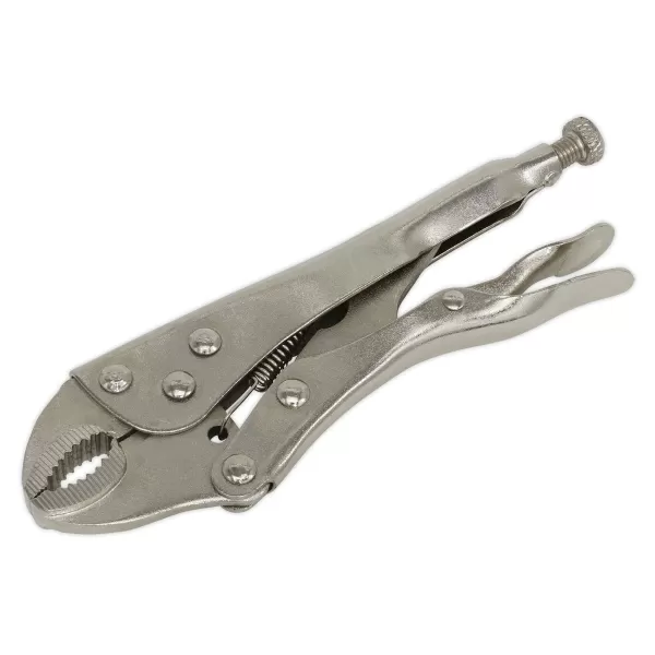 Genuine SEALEY S0486 Locking Pliers 175mm Curved Jaw