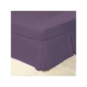 Belledorm Easycare Polycotton Percale 200 Thread Count Box Pleat Platform Valance, Mauve, Single