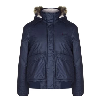 Jack Wills Fetcham Short Parka Jacket - Navy