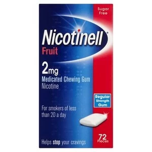 Nicotinell Fruit 2mg Medicated Chewing Gum 72 Pieces