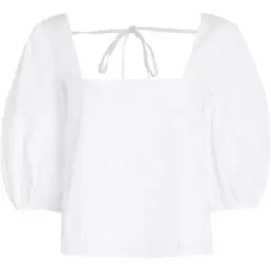 Tommy Hilfiger AMD Org Co Blouse Ss - White