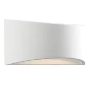 300mm LED Wall Light Warm White Primed White (ready to paint) Curved Bed Lamp