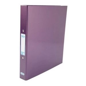 Elba Classy A4 Ring Binder 2 O-Ring 25mm Laminated Gloss Finish Metallic Purple Single