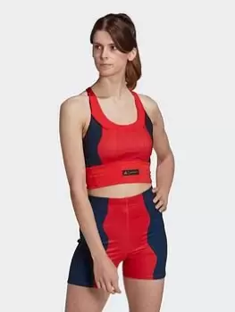 adidas Marimekko Medium-support Pocket Bra, Red, Size L, Women