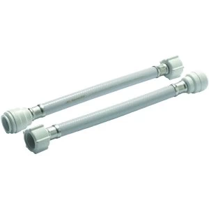 Wickes Hand Tighten Tap Connector - 15 x 19 x 300mm Pack of 2