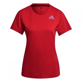 adidas HEAT. RDY Running T-Shirt Womens - Vivid Red