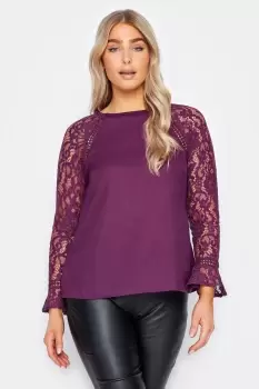 Lace Flute Sleeve Blouse