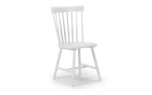 Julian Bowen Torino White Lacquer KD Dining Chair