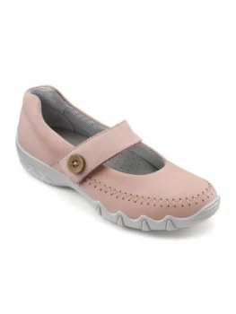 Hotter Hotter Spin Mary Jane Sporty Shoe Powder Pink