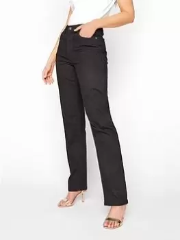 Long Tall Sally Ruby Straight Leg Jean 38, Black, Size 14, Length 38, Women