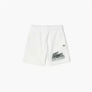 Lacoste Lacoste Crocodile Shorts Juniors - White