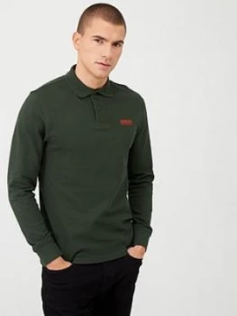 Barbour International Essential Logo Long Sleeve Polo Shirt - Green