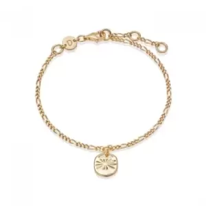 Treasures Sunburst Charm 18ct Gold Plated Bracelet TBR02_GP