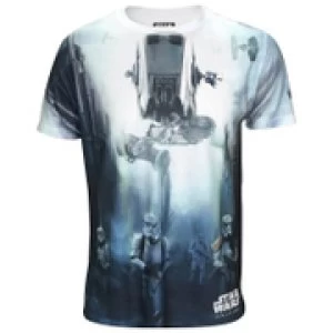 Star Wars Rogue One Mens Stormtroopers Battle T-Shirt - White - S