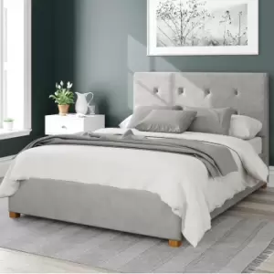 Presley Plush Velvet Ottoman Bed Frame Velvet Silver (Grey)