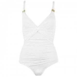 Biba Icon Swimsuit With Tummy Control - White