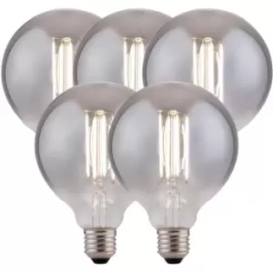 Harperliving - Harper Living 8 Watts G125 E27 LED Bulb Smoked Globe Cool White Dimmable, Pack of 5