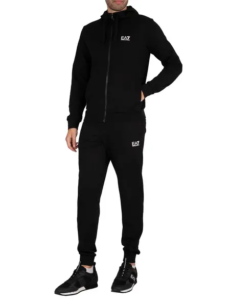 EA7 Zip Hoodie Jersey Tracksuit Black XXL