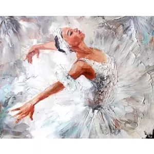 Origin Murals Ballerina Grey Wall Mural - 3.5 x 2.8m