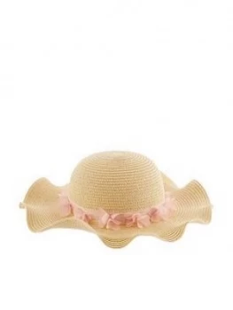 Monsoon Girls Macaroon Butterfly Floppy Hat - Natural