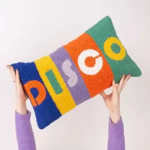 Disco Knitted Cushion Multicolour, Multicolour / 30 x 50cm / Polyester Filled