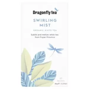 Dragonfly Organic Swirling Mist White Tea Bags, 36g