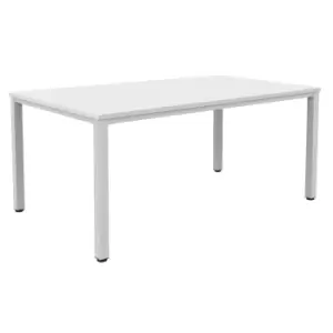 Fraction Infinity 240 x 120 Meeting Table - White With Silver Legs