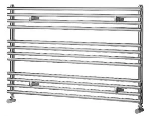 Wickes Liquid Round Horizontal Designer Towel Radiator - Chrome 600 x 1000 mm