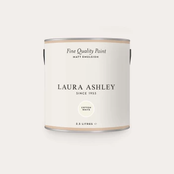 Laura Ashley Matt Emulsion Paint Cotton White - 2.5L