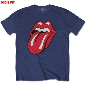 The Rolling Stones - Classic Tongue Kids 3 - 4 Years T-Shirt - Blue