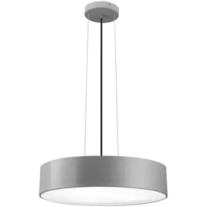 Merano - Indiana 3 Light Cylindrical Pendant Ceiling Light Metal, Matt Grey Outside LED E27