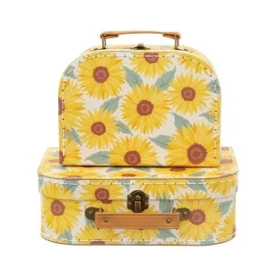 Sass & Belle Sunflower 2 Piece Set Suitcases