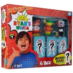 Ryans World 6 Pack Collectible Mystery Figure Set