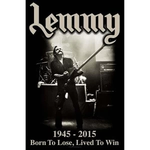 Lemmy - Lived to Win Poster