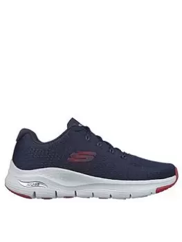 Skechers Arch Fit Engineered Mesh Lace-up Trainers, Navy, Size 11, Men