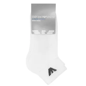 Emporio Armani 3 Pack Ankle Socks White