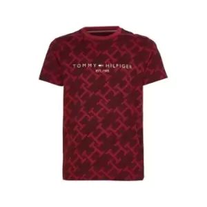 Tommy Hilfiger Aop Monogram Tommy Logo Tee - Multi