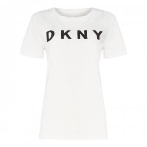 DKNY Basic logo T Shirt - White/Black