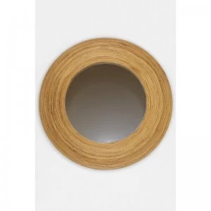 Round Wooden Mirror