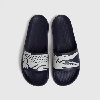 Lacoste Mens Croco 2.0 0721 2 Slide Sandals - Navy/White - UK 11