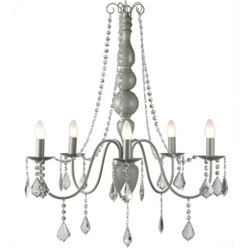 Linea Verdace Lighting - Linea Verdace Bardini 5 Light Multi Arm Chandeliers Gray