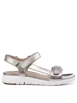 Hotter Hotter Flaunt Casual Pu Trekker Sandals - Rose Gold, Metal, Size 8, Women