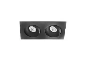 Arg Tiltable Black recessed Downlight 2x GU10