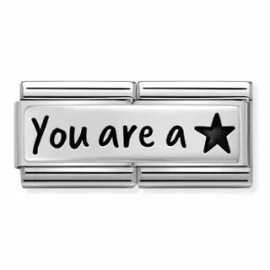 Nomination Classic Engraved 'You Are A Star' Double Charm 330710/30