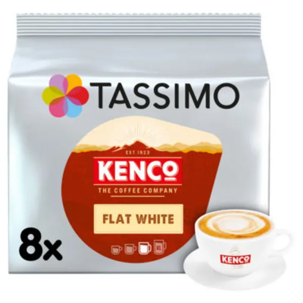 Tassimo Kenco Flat White Coffee 8 Pods