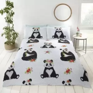 Panda Fun-Filled, Duvet Set, Multicolour, Size: Double - 200cm x 200cm