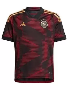 adidas Junior Germany Away 22/23 Replica Shirt, Black, Size 7-8 Years